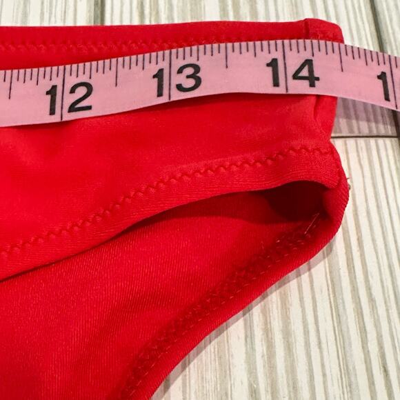 aerie bikini bottom red high waist. size M - Picture 3 of 8